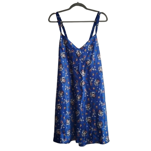 VTG Looney Tunes Blue Christmas Sleep Dress Nightgown - Picture 7 of 7